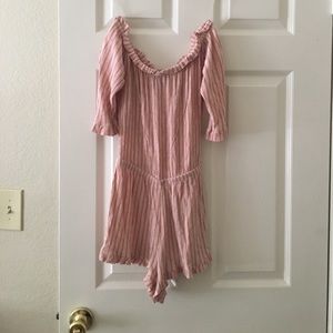 Rustic sleeveless romper